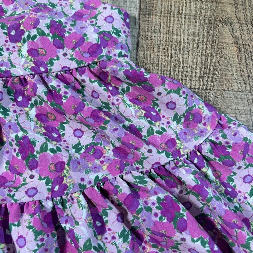 Social Standard Sanctuary Purple Floral Tiered Ruffle Sundress Toddler Size 3T